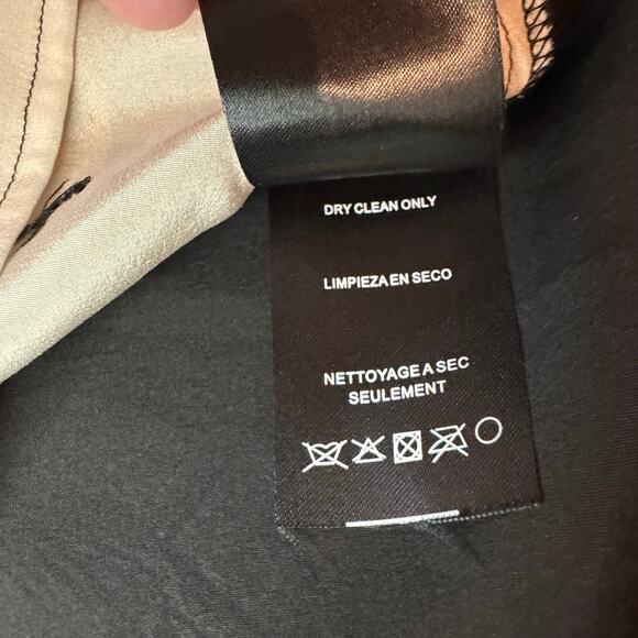 Vtg Bebe Y2K Silk Tank Top S Black Ivory Sequin Embellished Plunge V-Neck - Picture 6 of 6